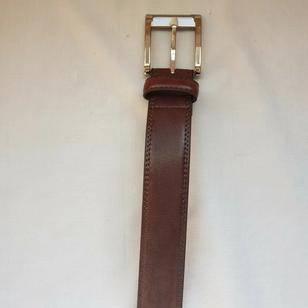 Izod Genuine Leather Belt Men's Brown Size 48 New